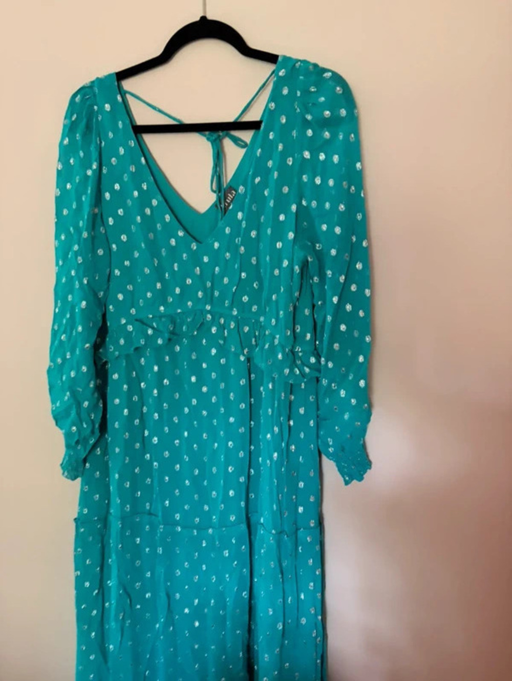 Arula semi-Formal Teal Dress with Silver detail